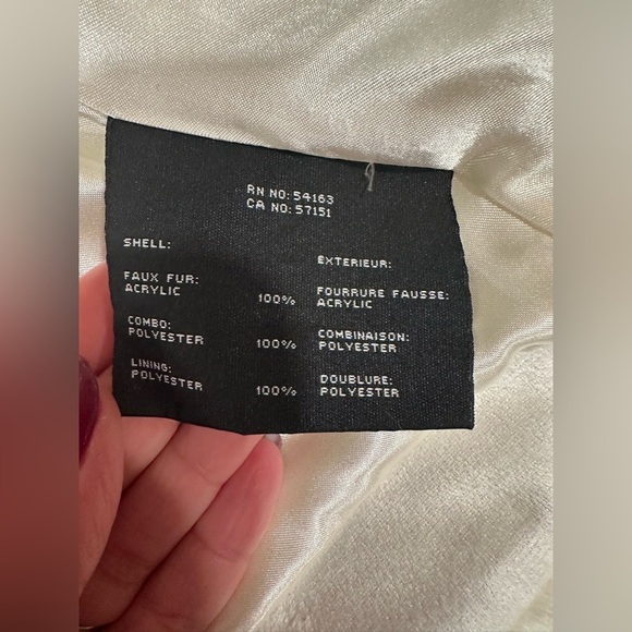 Marc New York Faux Fox Fur Vest Cream Sleeveless Jacket - Picture 13 of 14